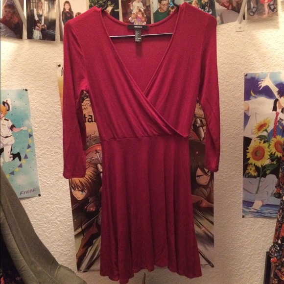 Red forever 21 skater dress - Picture 1 of 2